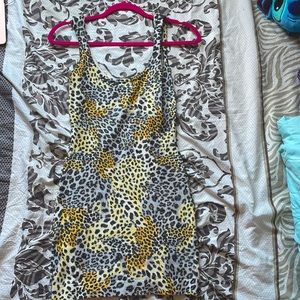 multi color cheetah dress